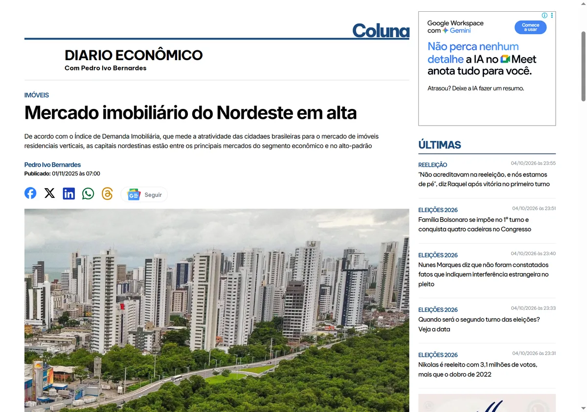 Recife lidera lançamentos verticais no Nordeste